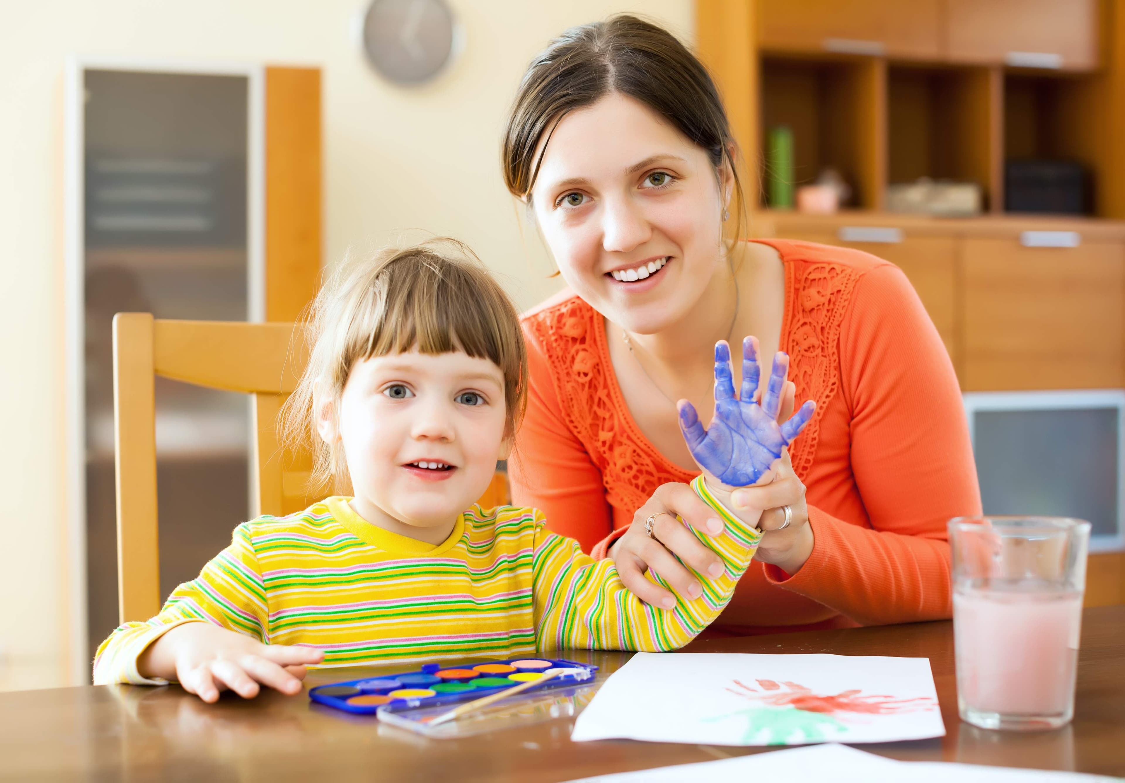 RBT working with a child during an ABA therapy session